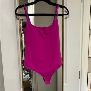 Free People Vibrant Pink Bodysuit